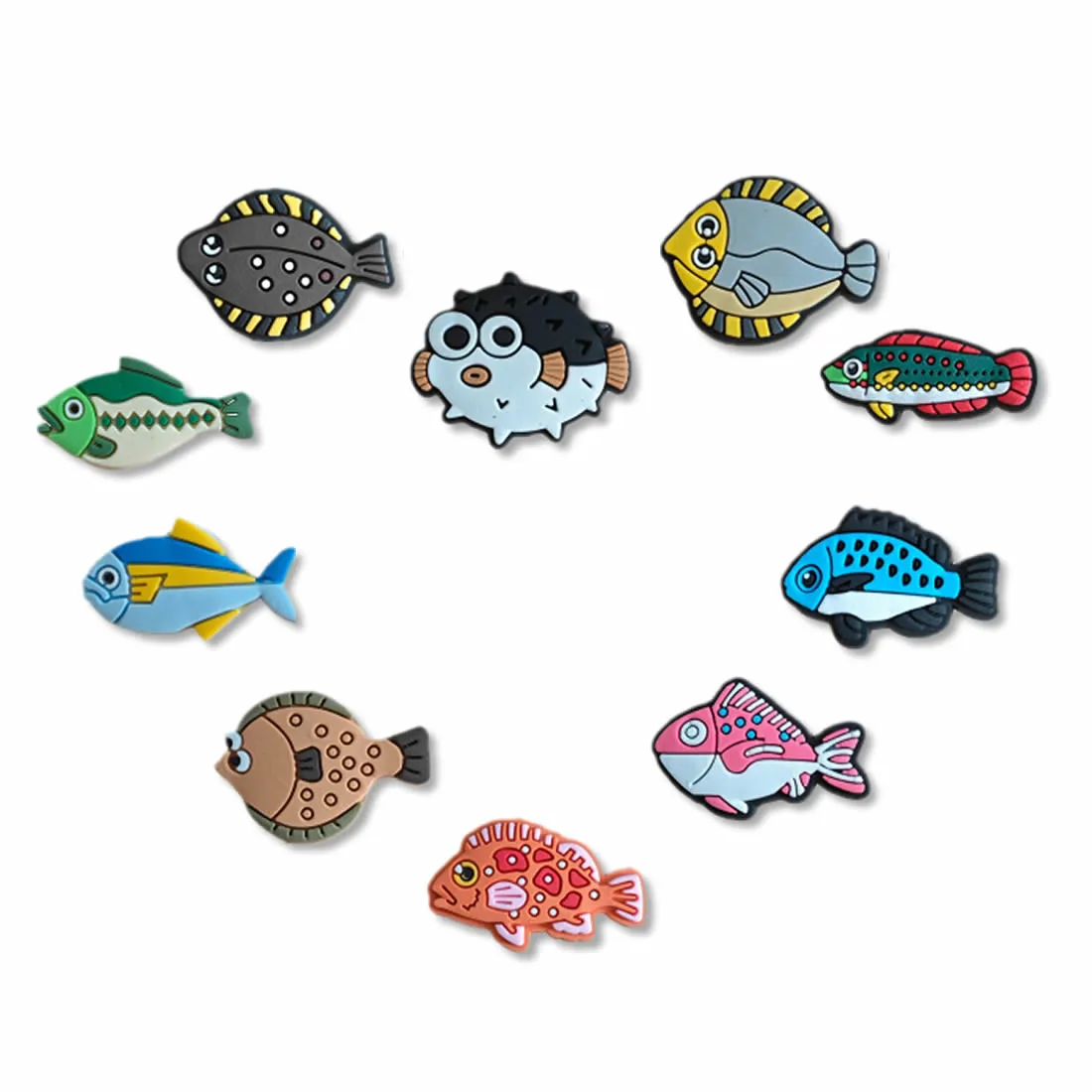 10/12/22pcs shoe charms cute fish cat shoes charms diy kids sandals decorative buckle gifts women slippers for cro c charms diy accessories