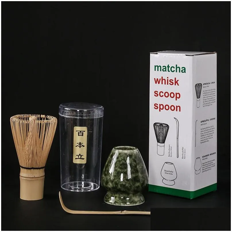 tea cups 6pcs set matcha set traditional giftset bamboo whisk scoop ceremic matcha bowl whisk holder japanese tea sets 230727