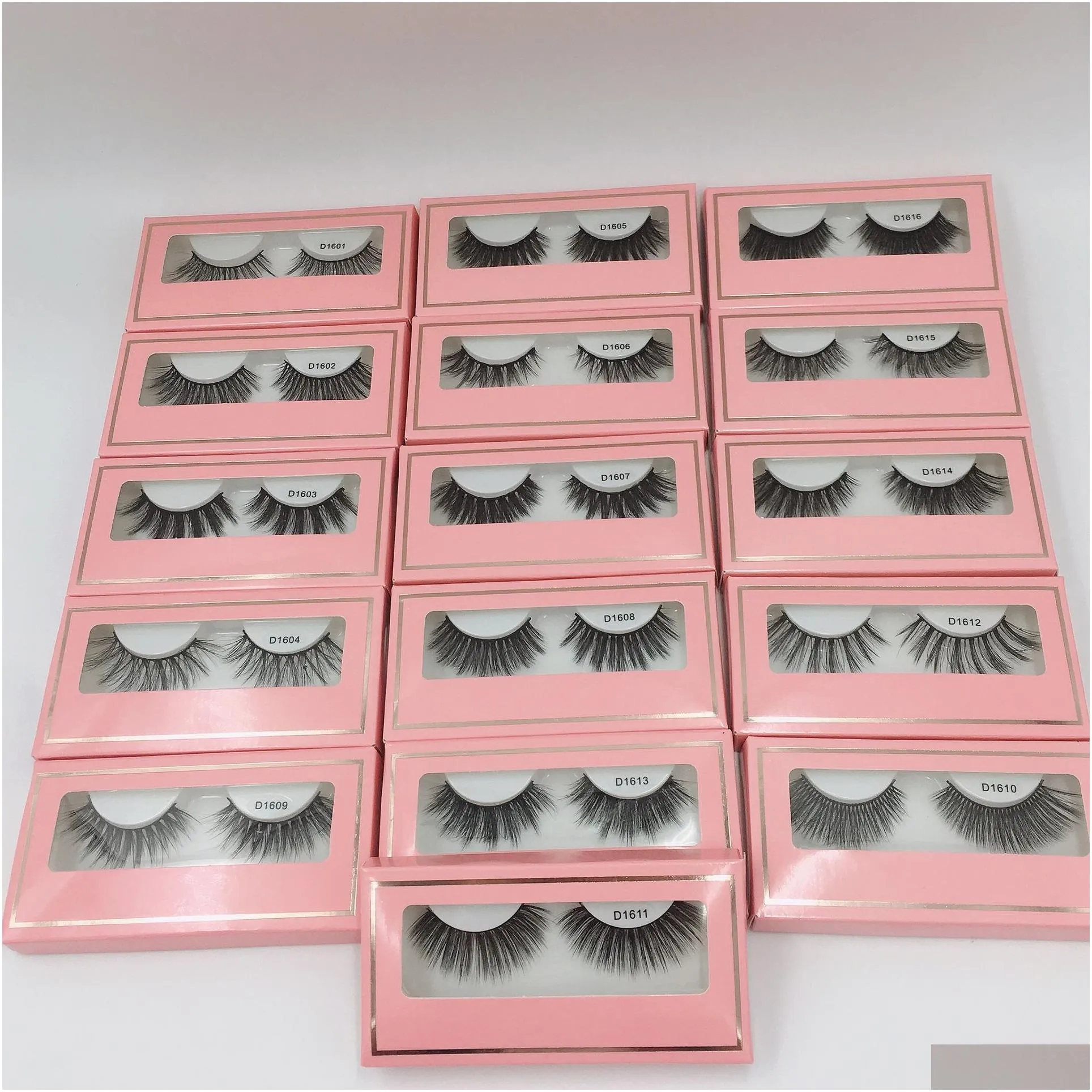 False Eyelashes 1 Pair 3D Mink Hair Soft Single And Mixed Style False Eyelashes With Wispy Thick Lashes Extension Makeup Drop Delivery Dhdoc