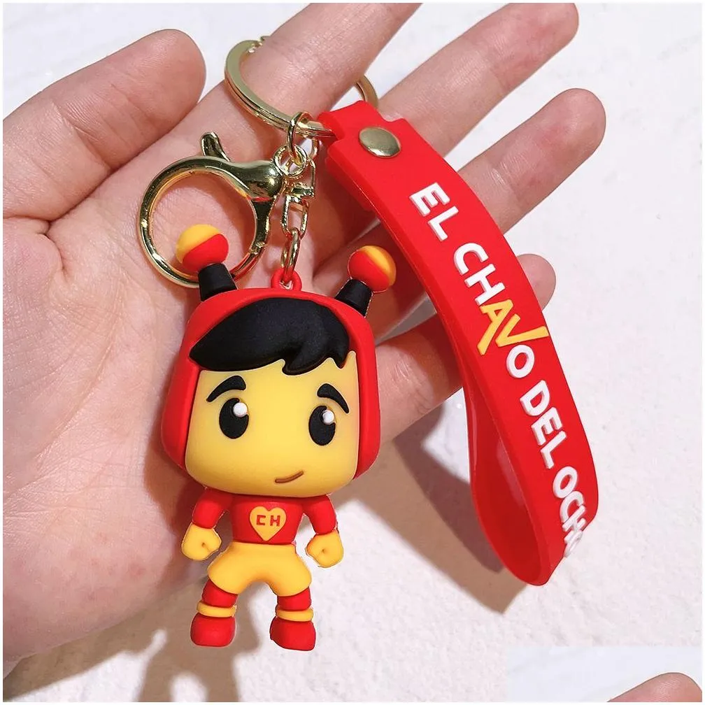 Charms 3D Pvc El Chavo Key Chain Mexican Themed Clog Charms Soft Decorations For Party Birthday Favors Gifts Assorted Drop Delivery Je Dh0M3