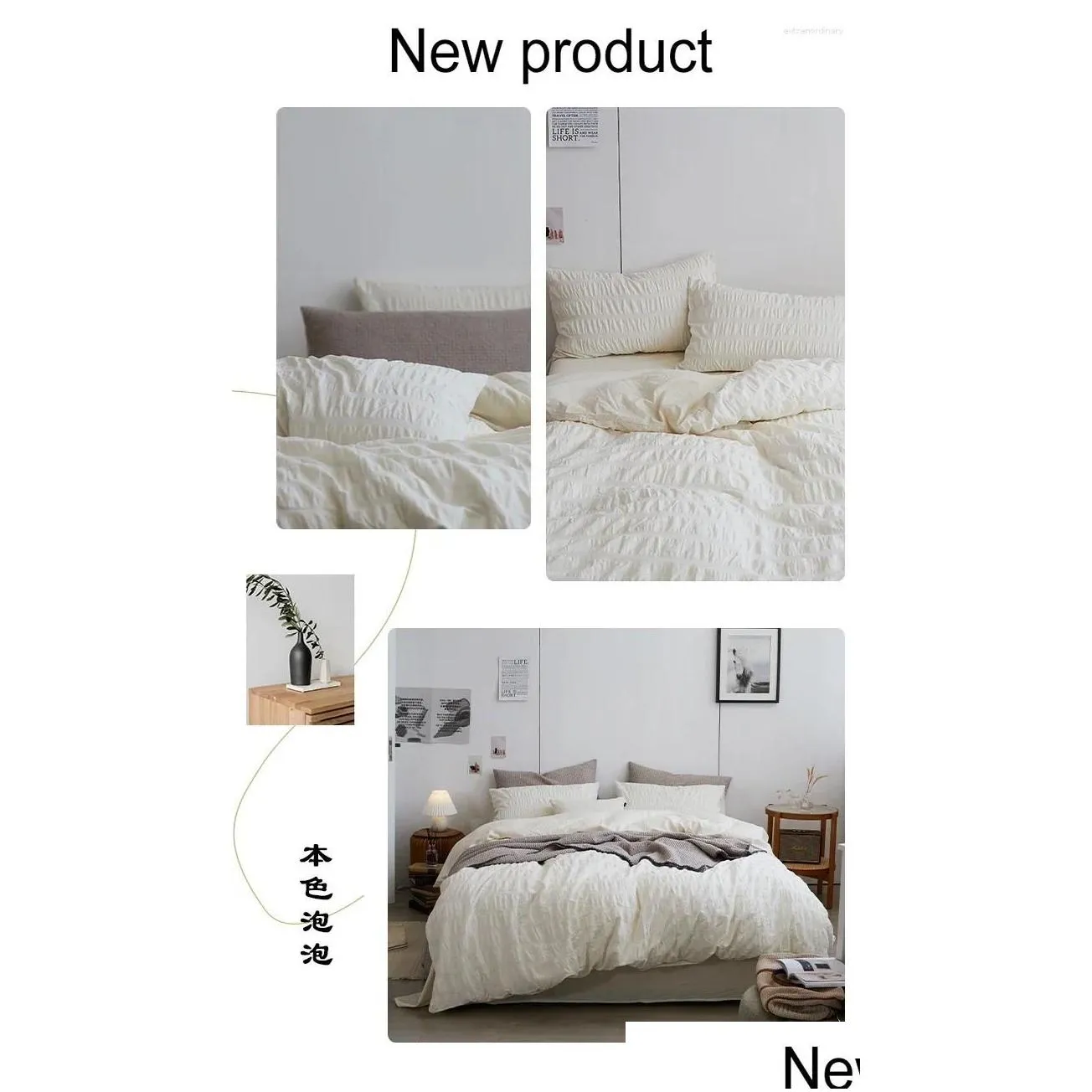 Bedding Sets Luxurious Vintage Nordic Fl Size Bedding Set For Men - Gray Cotton Comforter With Neutral Pattern Perfect Boys Juego De C Otklm