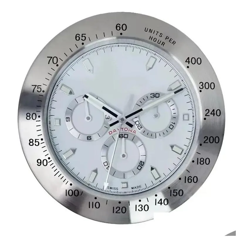 super silent luxury wall clock metal modern design large wall watch home stainless steel luminous clock the date will work x0726