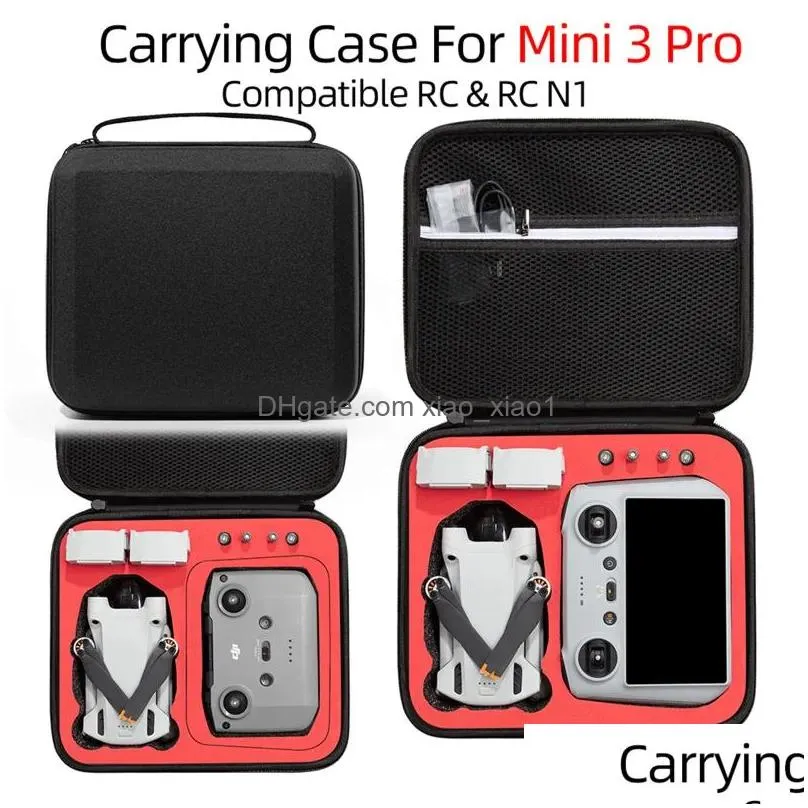 Storage Bags For Dji Mini 3 Pro Case Bag Portable Rc Remote Controller Travel Carrying Box Handbag Smart Drop Delivery Home Garden H Dhyze