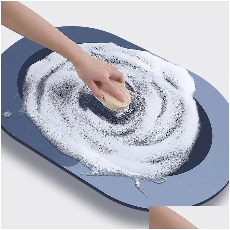 bathroom absorbent mat tpr3.5mm diatom mud bathroom door mat bathroom fast drying absorbent carpet