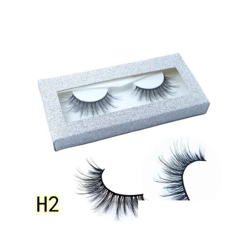 False Eyelashes New 25Mm Lashes 3D 100% Mink Hair False Eyelashes Dramatic Long Wispies Fluffy Eyelash Fl Strips Extension Makeup Tool Dhvks