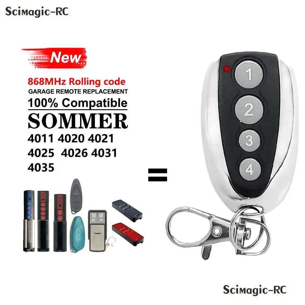 Smart Remote Control Control Sommer 4020 Tx038684 Replacement Garage Gate Remote 868.8Mhz Rolling Code Drop Delivery Electronics Smar Otdek