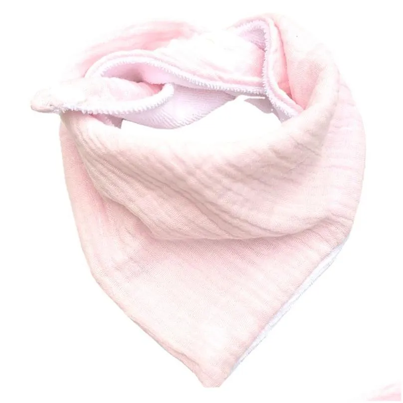 baby feeding bibs soft cotton gauze saliva towel toddler dot triangle scarf born bandana burp cloth baby boy girl shower gifts 17 designs