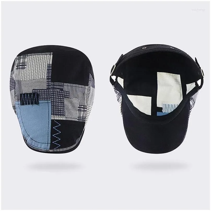 ball caps designer beret hat men retro sboy capwork plaid herringbone flat peaked women driving cabbie gatsby casquette