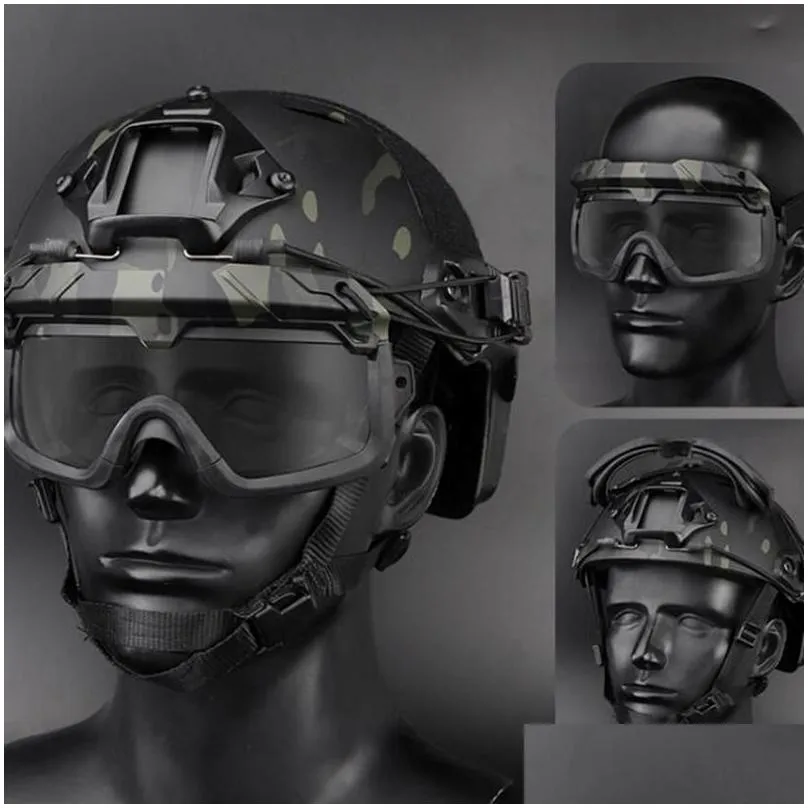 Goggles Tactical Helmet Eyewears Antifog Transparent Hunting Goggles Airsoft Paintball Shooting Wargame Glasses Cs Safety Eyewear