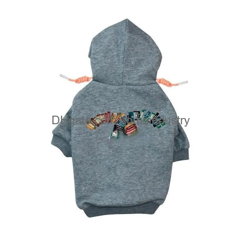 Dog Apparel Designer Dog Apparel Brand Clothes Warm Hoodie With Classic Letter Pattern Cold Weather Coat Hooded Sweatshirt For Puppies Dhtxl