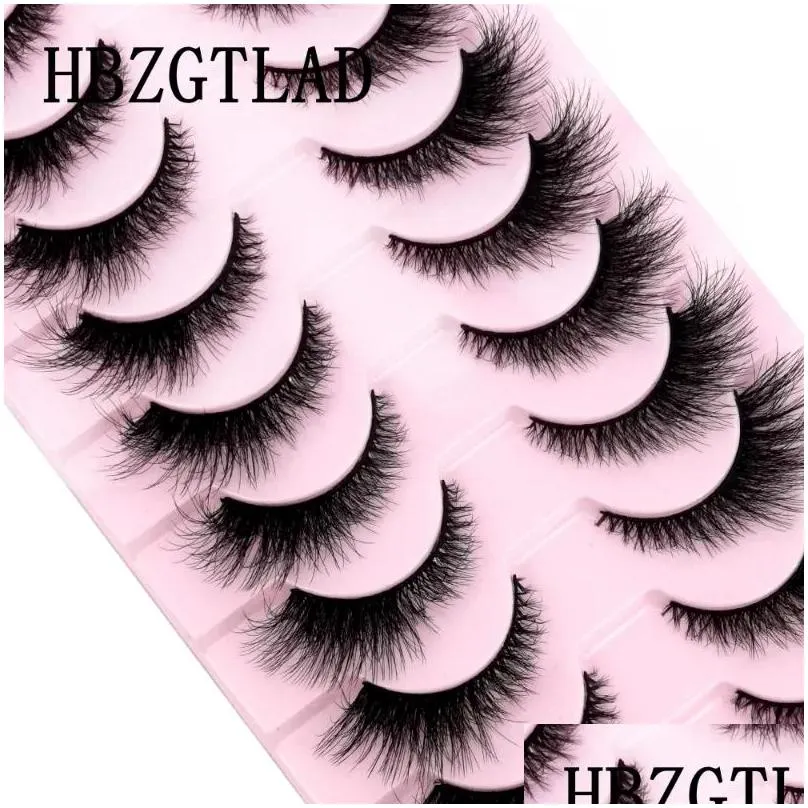 False Eyelashes 10Pairs Cat/ Faux Mink Winged End Eye Elongated Fake Lashes Soft Natural Long Fl Drop Delivery Dhbyv