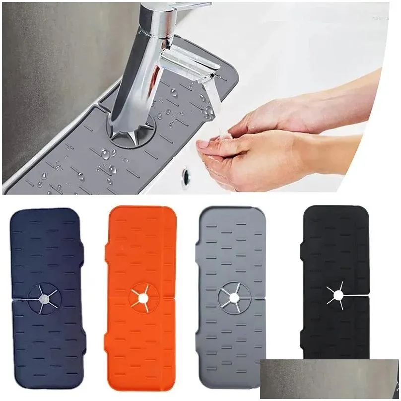 table mats faucet absorbent mat silicon kitchen sink splash guard drain pad water catcher countertop protector gadgets