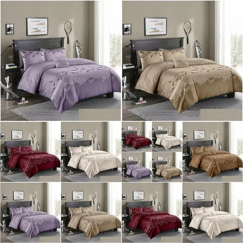 sets 3d flowers duvet cover queen king comforter bedding sets with pillowcase y200417
