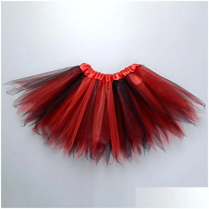 women rainbow dance pettiskirt adults tutu tulle skirts ballet stage skirts mesh gauze half pompous party mini skirt dancewear costume dressup fancy skirts