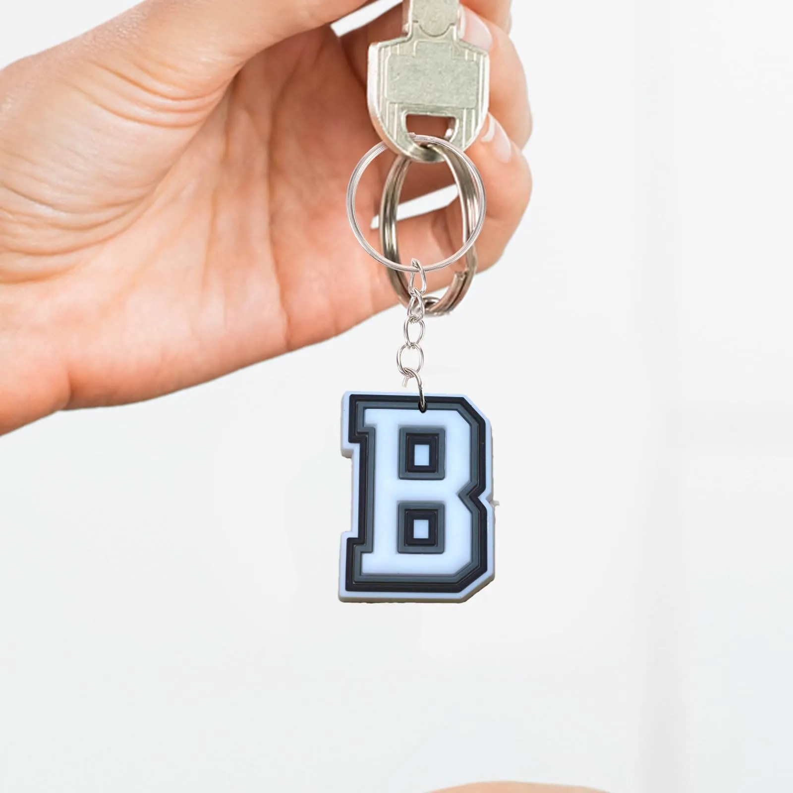 cartoon letter keychain cute portable plastic pendant decor perfect key bag accessories