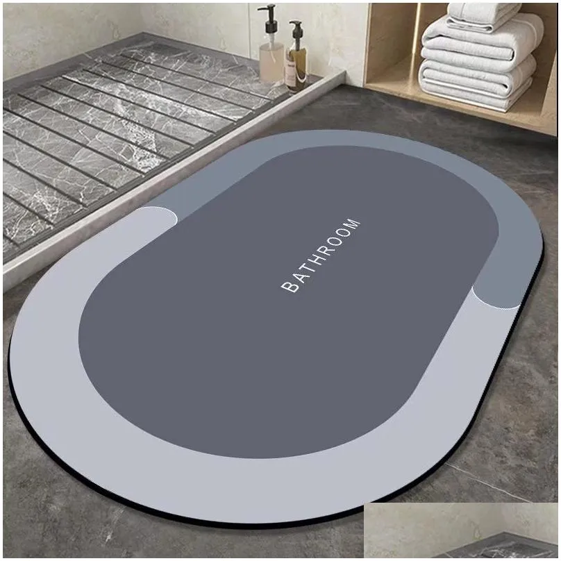 bathroom absorbent mat tpr3.5mm diatom mud bathroom door mat bathroom fast drying absorbent carpet