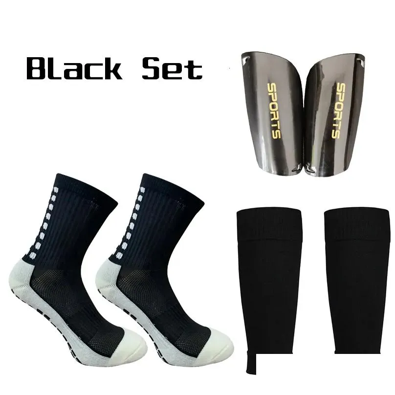 Protective Gear A Set Hight Elasticity Soccer Shin Guard Sleeve Adts Kids Anti-Slip Sock Football Pads Support Leg Er Drop Delivery Dheie
