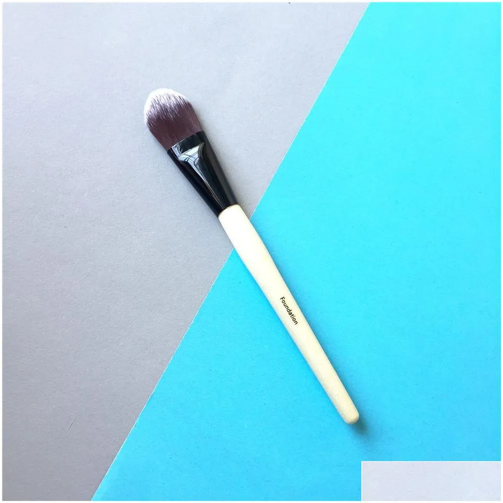 Makeup Brushes Bb Foundation Brush - Quality Cosmetiics Makeup Brushes Blender Wood Handle Drop Delivery Health Beauty Makeup Makeup T Dhhor