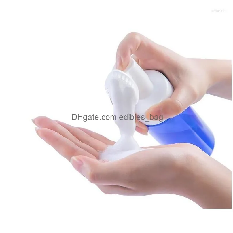 storage bottles soap foaming bottle facial cleanser foam maker with silicone clean brush portable facewashing mousse