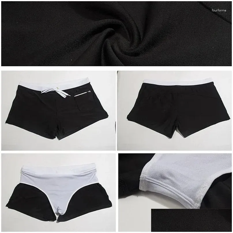 mens swimwear swim trunks with zipper pocket swimming shorts mesh liner summer quick dry stretchy bathing suit swimsuit