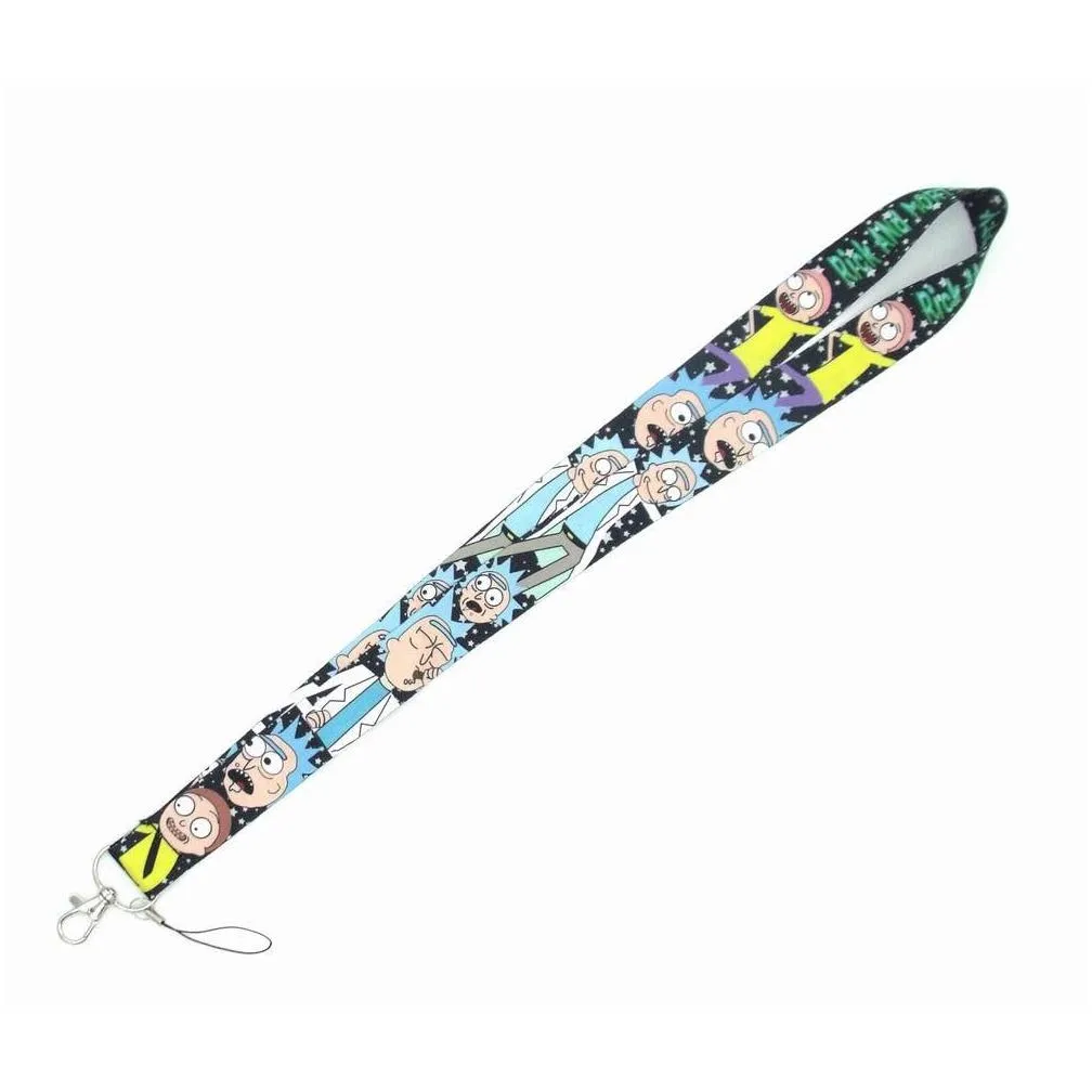 cartoon anime neck lanyards keychain badge holder id credit card pass hang rope lariat lanyard for keys anime accessories