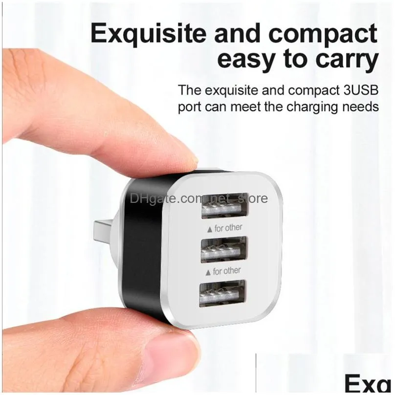 usb splitter 3 ports usb 2.0 hub quick charge expander multiple interface car usb extender phone tablet laptop  adapters