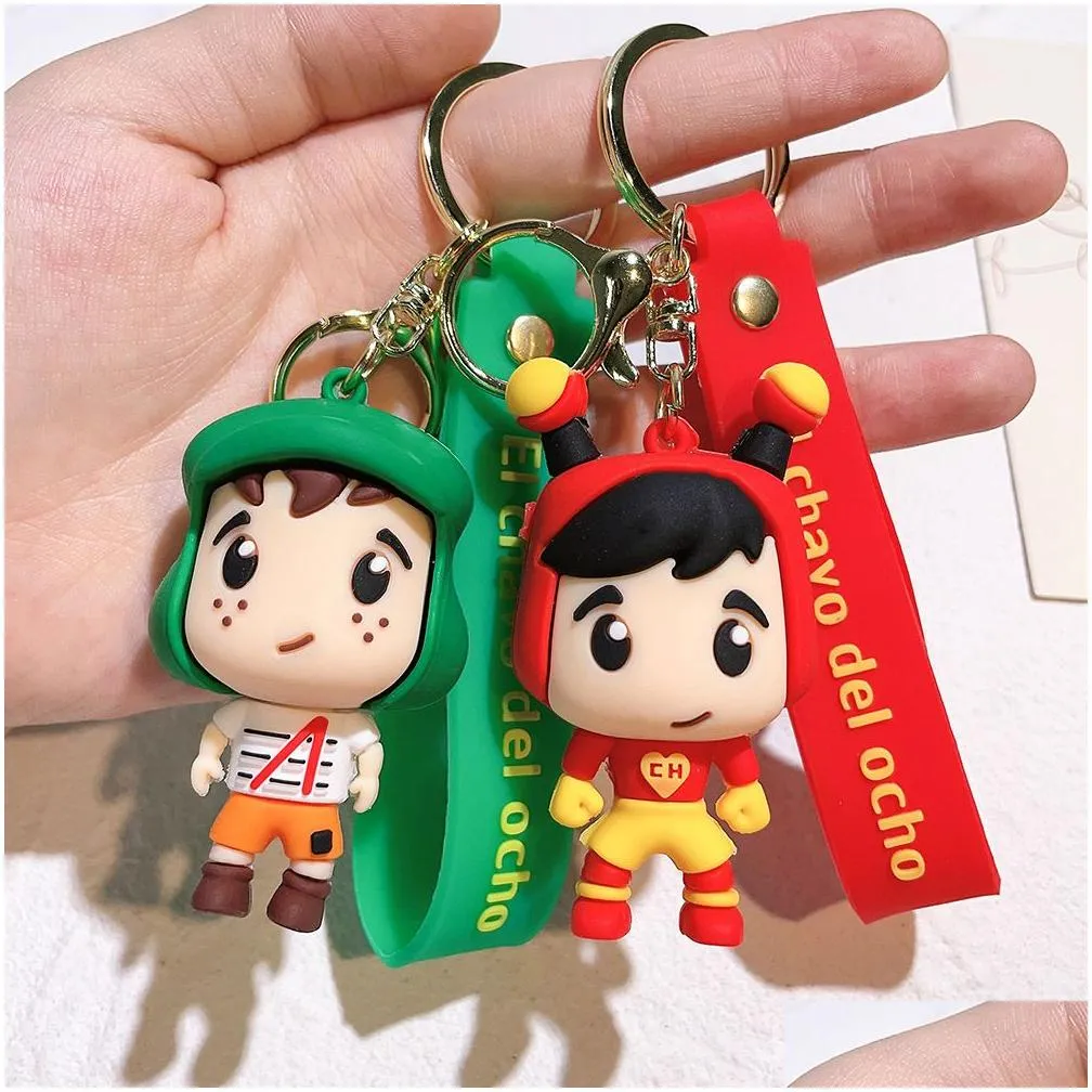 Charms 3D Pvc El Chavo Key Chain Mexican Themed Clog Charms Soft Decorations For Party Birthday Favors Gifts Assorted Drop Delivery Je Dh0M3
