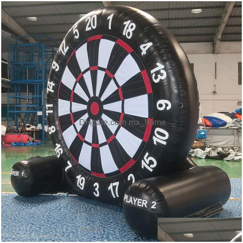 outdoor activities 4m 13ft tall  inflatable soccer foot darts kids and adults kicking dartboard carnival sport games