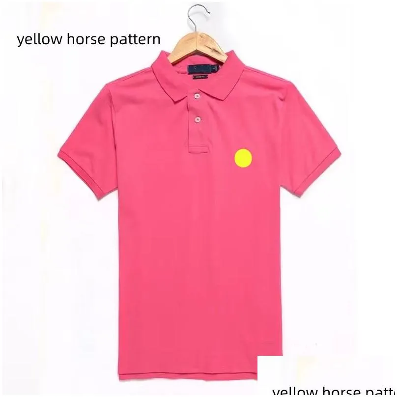 Men`S Polos Shirt Tshirt Mens Designer Classic Horse Pattern Luxury Slim Summer Casual Wholesale Drop Delivery Apparel Men`S Clothing Oty1Q