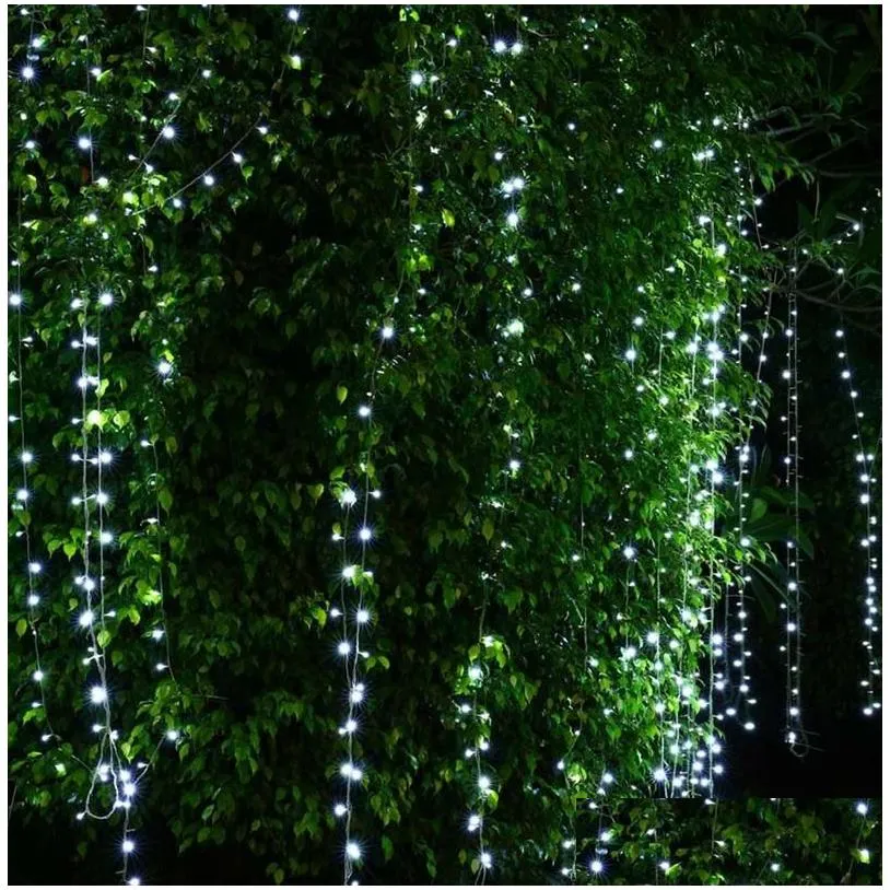 3 x  led icicle led curtain fairy string light fairy light 300 led christmas light for wedding home garden party decor