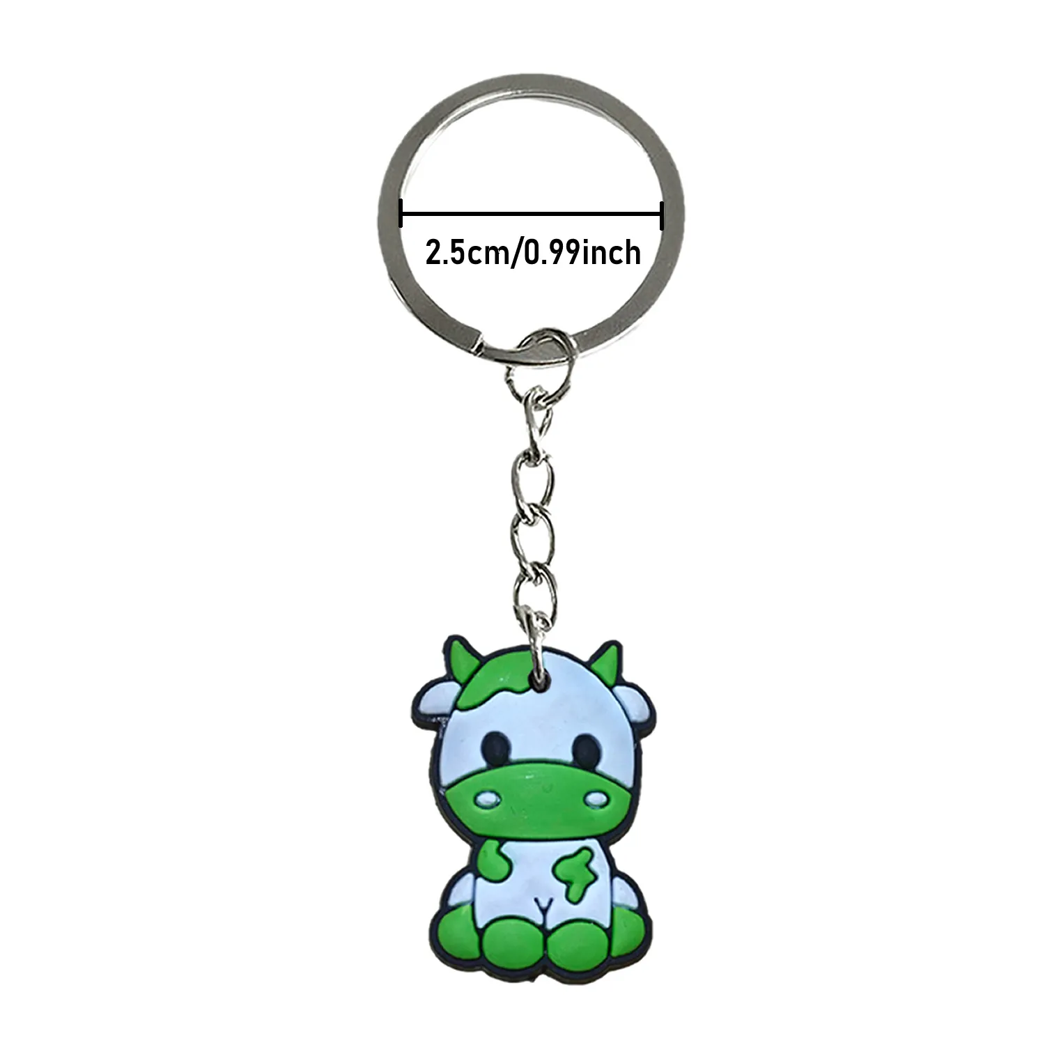 cartoon keychains cute cow portable plastic pendant decor keychain perfect key bag accessories