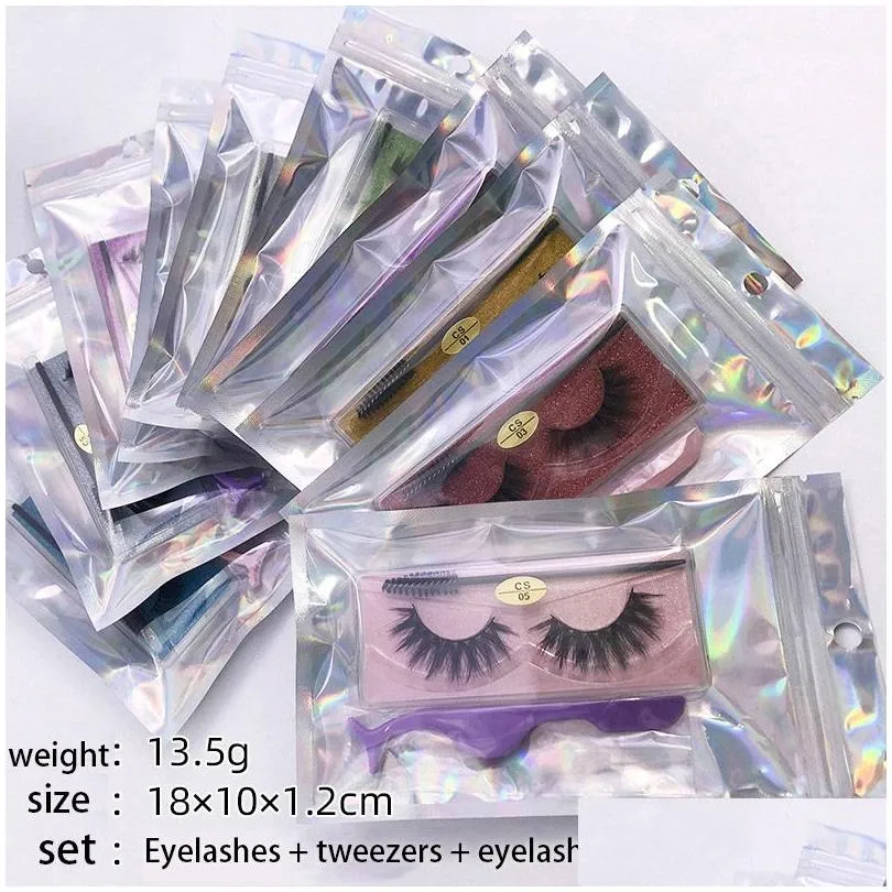 False Eyelashes Eyelash Extensions Handmade Fake Lashes Voluminous For Eye Makeup Cosmetics Natural Long Mink Wholesale Vendor 25Mm 3 Dhprt