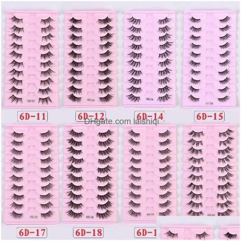 False Eyelashes Half Eey Lashes10 Pairs Faux Mink Lashes Natural Wispy Fluffy Eyelash Extension Makeup Tool Drop Delivery Health Beau Dhzdc