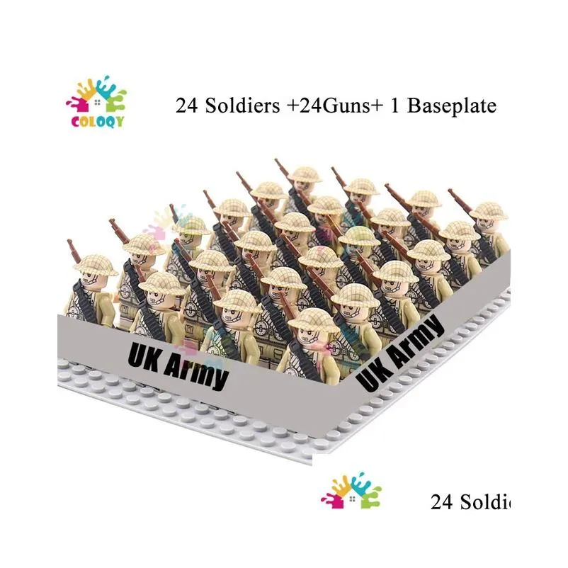 Blocks Kids Toys Ww2 Military Figures Building Nation Army Soldiers Assemble Bricks Educational For Boys Christmas Gift 230925 Drop D Dhoq4