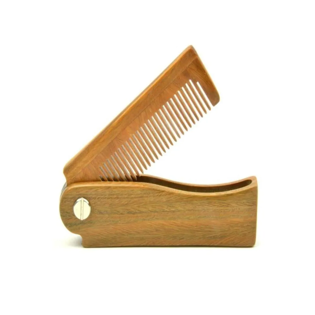 Hair Brushes 1Pcs Natural Green Sandal Wood Fold Comb Hair For Men Beard Care Antistatic Wooden Tools Brush2058218 Drop Delivery Hair Dh2Yi