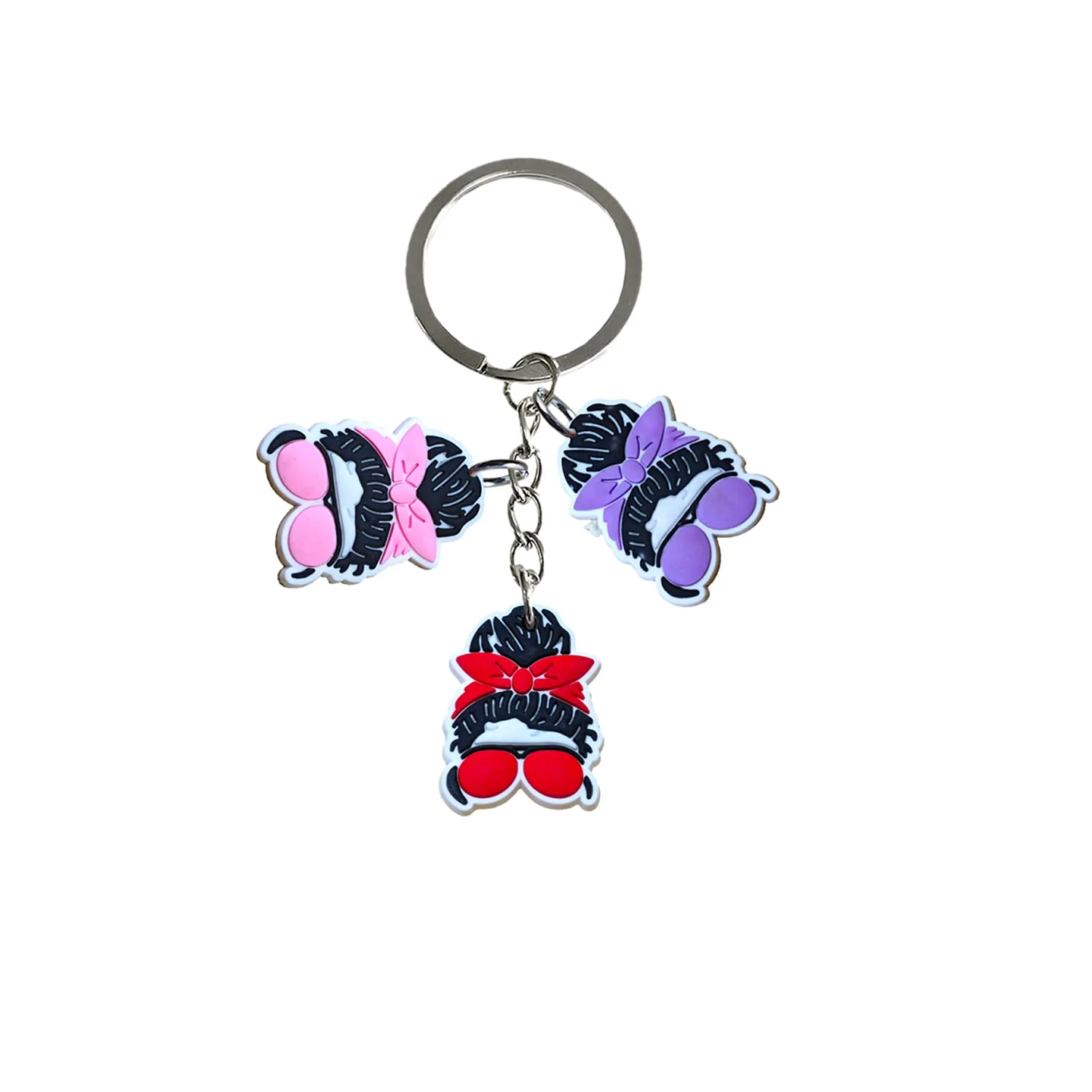 cartoon keychain fashion cute creative design key chain multiple pendants key chain car bag pendant for party birthday gifts unisex