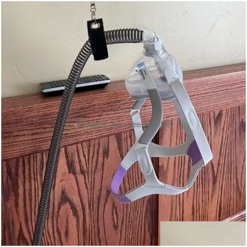 cpap hose holder hose hanger avoid tangling and prevent blockage adjustable height rotatable holder cpap accessories supplies for bedside sleep with c clamp