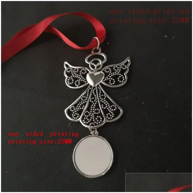 Pendant Necklaces Sublimation Blank Angel Wing Car Hanger Pendants Items 001 Transfer Printing Consumables Drop Delivery Jewelry Neckl Dhhwf