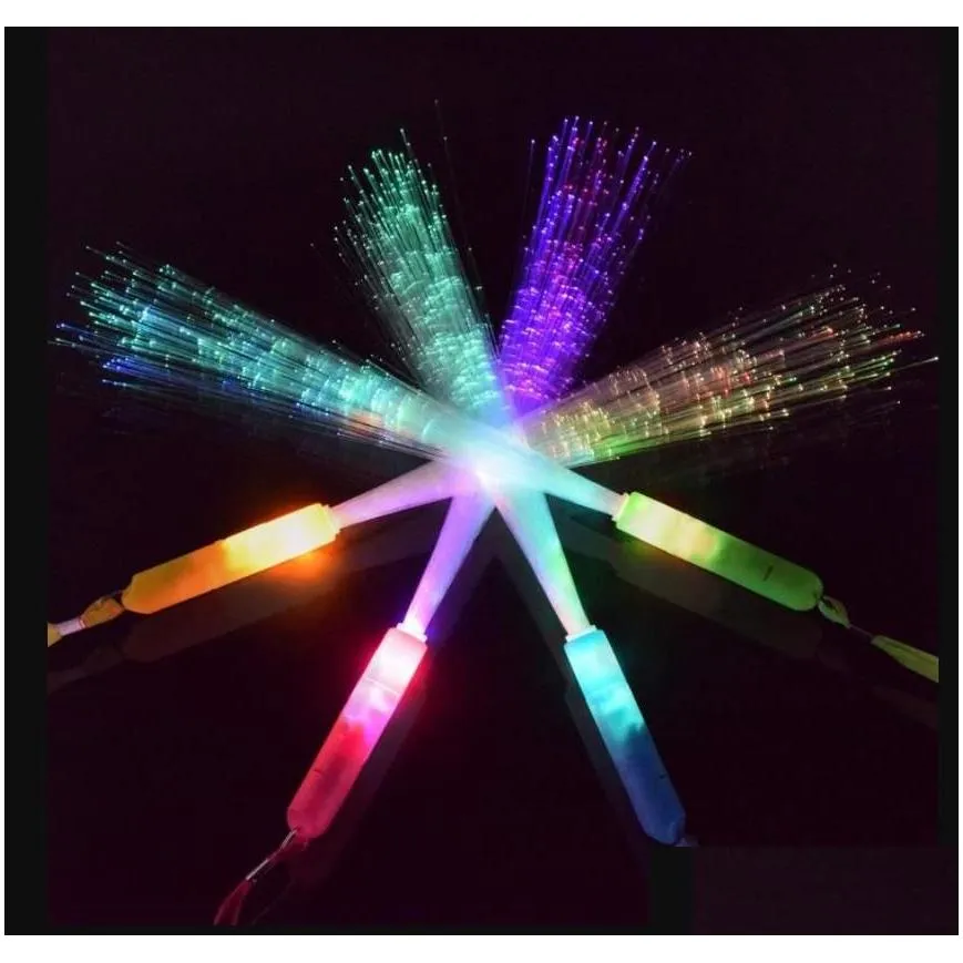 DHgate.com:Led Rave Toy 100Pcs Light Up Fiber Optic Wands Glow Sticks ...