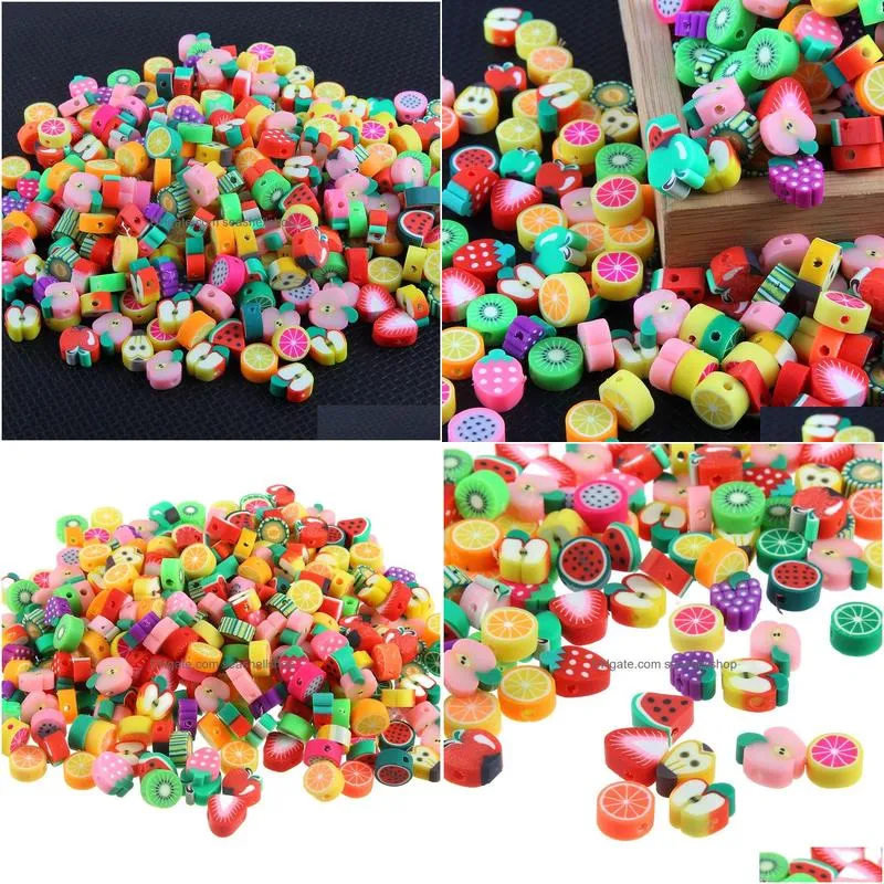 Metals 200Pcs/Lot Polymer Clay Metals Loose Beads Mixed Color Spacer For Jewelry Making Diy Bracelet Necklace Drop Delivery Jewelry L Dhhcl