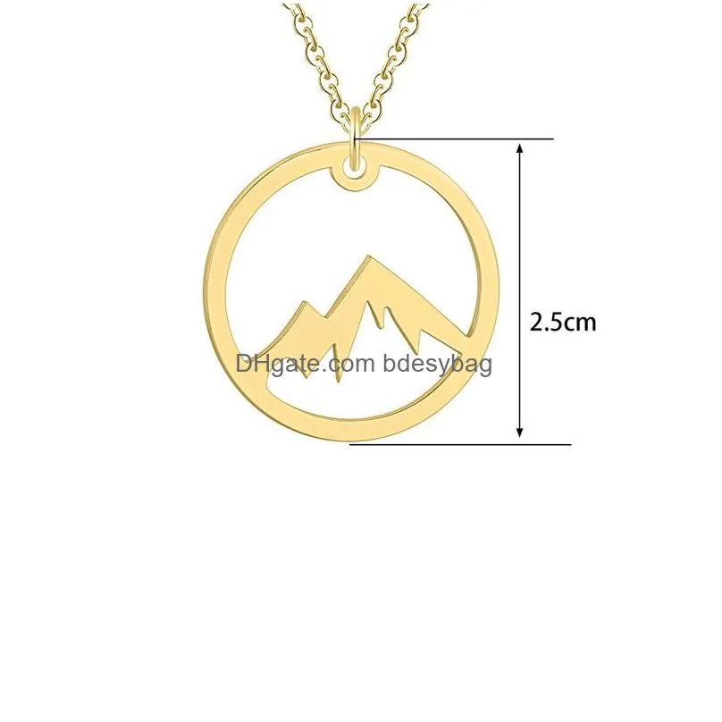 Pendant Necklaces Stainless Steel Gold Sier Plated Pendant Necklaces For Women Men Lovers Fashion Jewelry With 45Cm Drop Delivery Jewe Dhj4Z