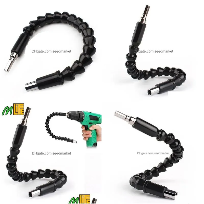 helpful car repair tools black 295mm flexible shaft bits extention screwdriver bit holder connect link for electronics