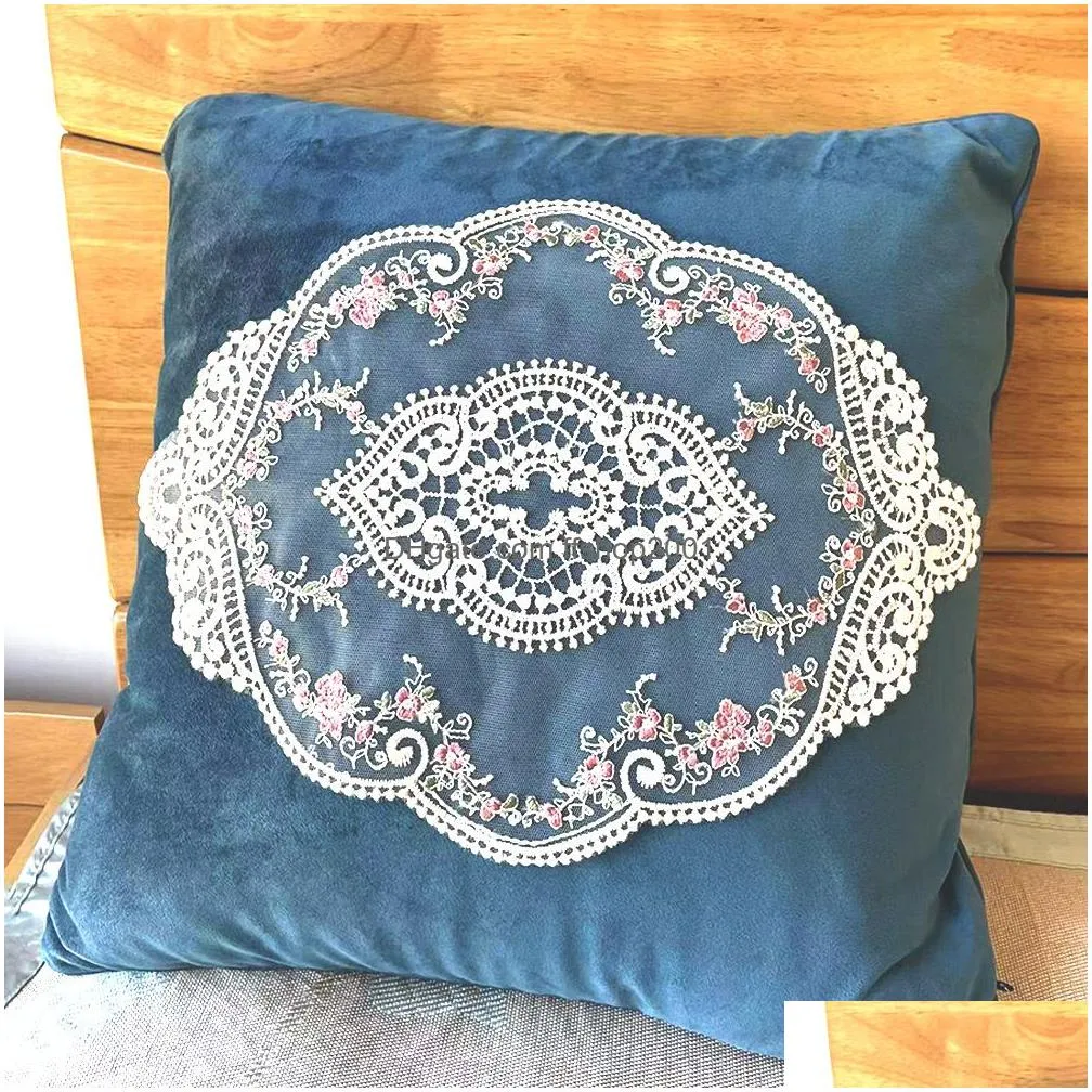 vintage french lace ins table mat ins embroidered lace tablecloth pastoral european style bedside table decoration rose