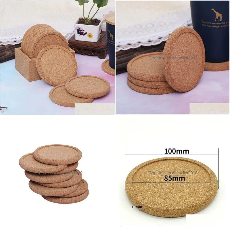 Classic Round Plain Cork Coasters Drink Wine Mats Cork Mat Drink Juice Pad for Wedding Party Gift Favor