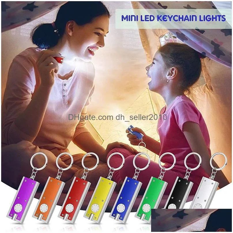 LED Keychain Light Type Key Chain Lights Keyring Creative Gifts Mini Flashlight Keychains