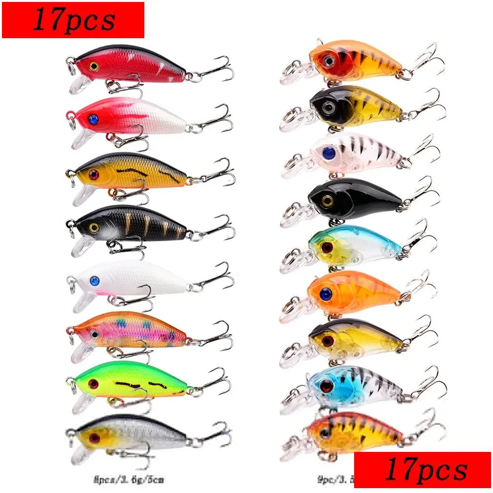 baits lures fishing lure set hard bait mini minnow floating swing crankbait crazy wobblers artificial bionic crank 221111