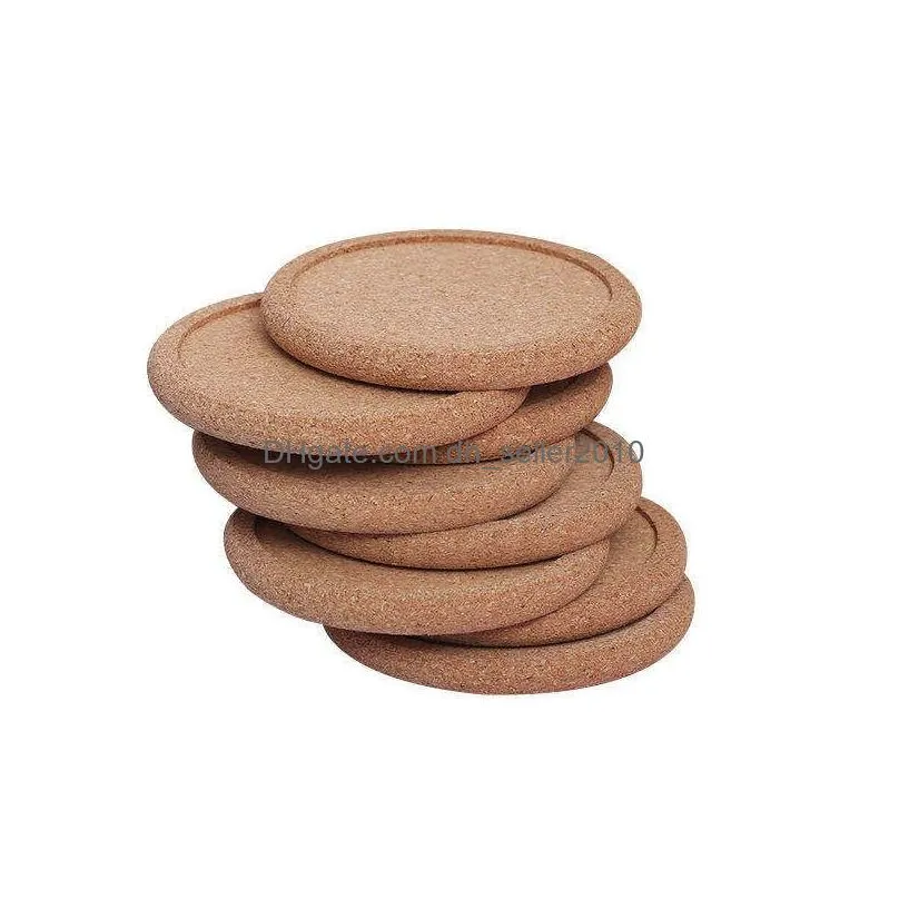 Classic Round Plain Cork Coasters Drink Wine Mats Cork Mat Drink Juice Pad for Wedding Party Gift Favor