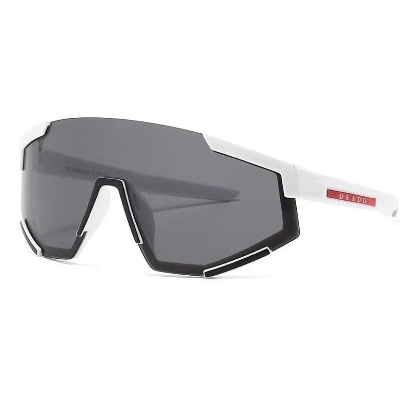 Sunglasses Designer Shield White Visor Red Stripe Mens Women Cycling Eyewear Men Fashion Polarized Outdoor Sport Running Glasses Wit Otwi3
