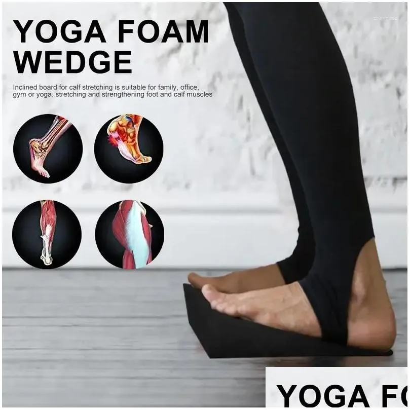 yoga blocks lightweight and portable non-slip slant board for calf stretching leg extender stretch wedge improve lower