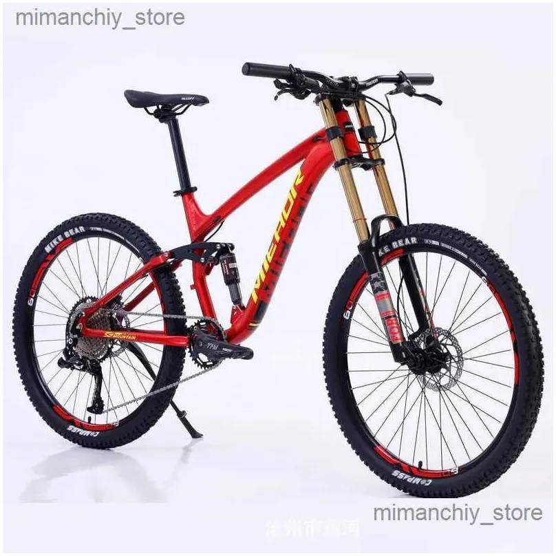 bikes aluminum alloy mountain bike for adults cycling city 11 speed double damping downhill dh bicycle mtb soft tail 26/27.5 inch 2023